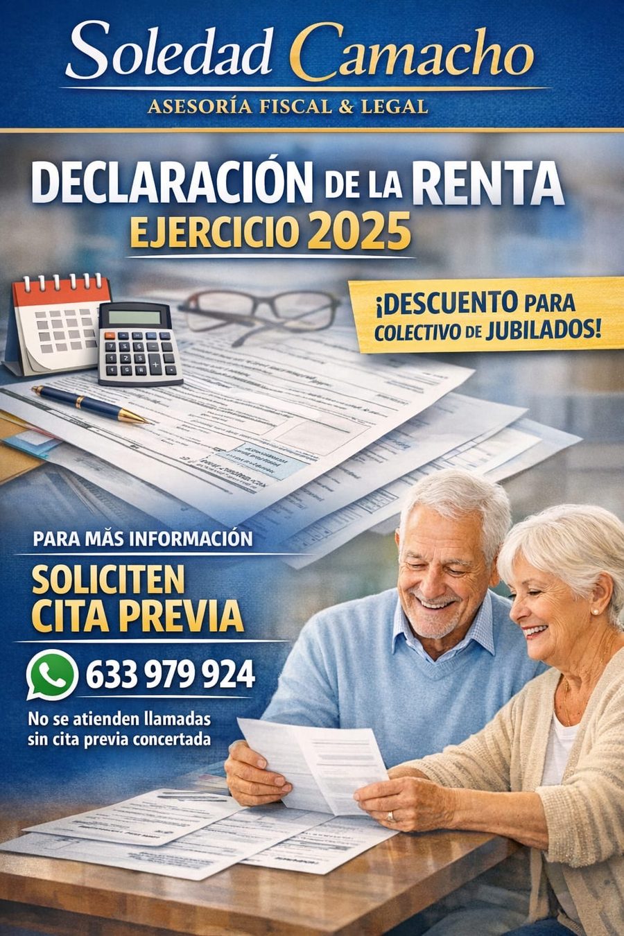 Campaña de la Renta 2025 — Descuento para jubilados · Soledad Camacho Alcántara